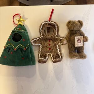 Boyd’s Bear: The Head Bean Collection Christmas Tree & Gingerbread plush 91807SM